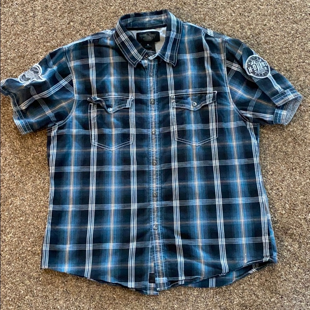 Men’s Harley Davidson Short Sleeves Button Down